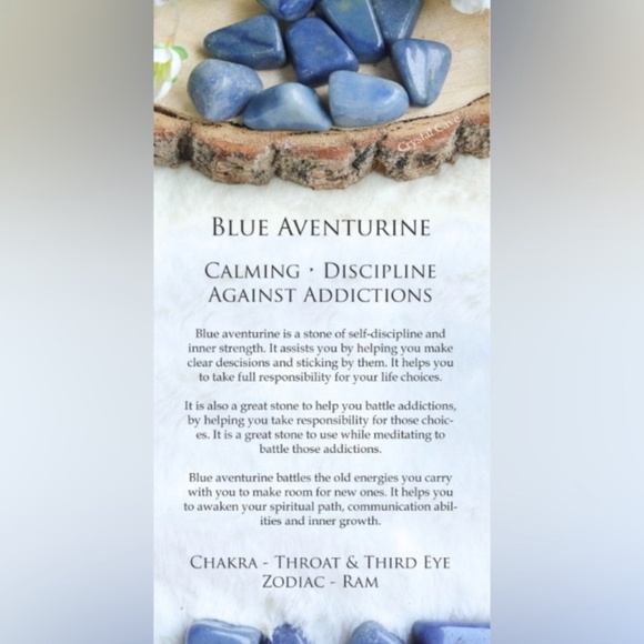 Blue Aventurine All Natural Crystal Stone Healing Properties Stretch Bracelet - Picture 3 of 9